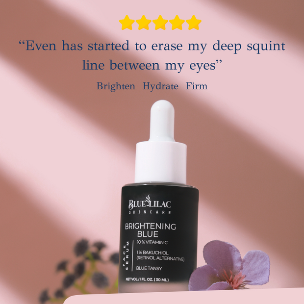 Brightening Blue - Plant-Based Retinol Alternative: Vitamin C + Bakuchiol Serum 1 fl. oz. (30ml)